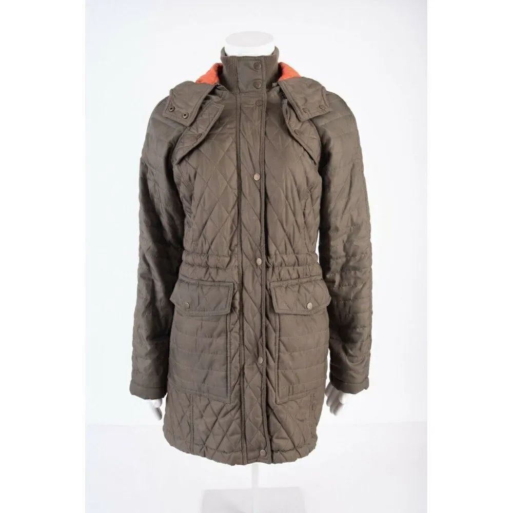 Vince Camuto Womens Olive Green Quilted Jacket